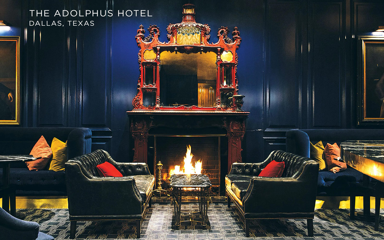 The Adolphus Hotel in Dallas showcases how color and design dramatically impact mood.