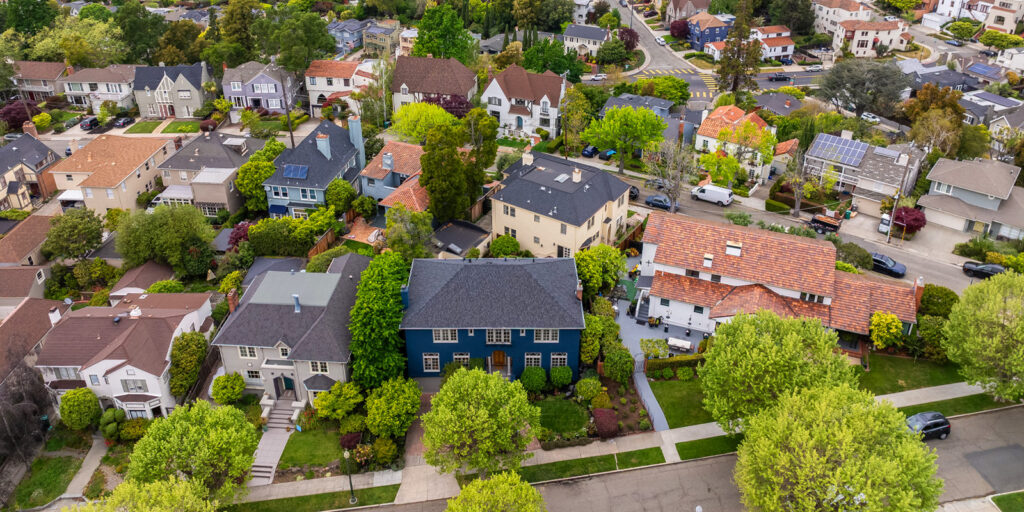 Crocker Highlands curated mix of Tudor Revival, Mediterranean, French Provincial, Craftsman, and Storybook homes. No two quite the same.
